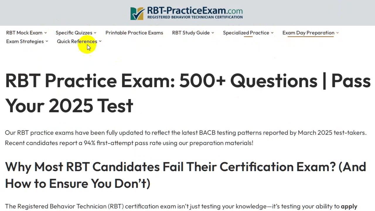 RBT Practice Exam
