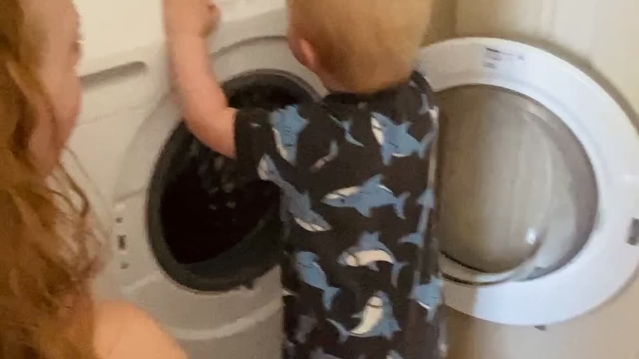Helpful Laundry Crew: Toddler & French Bulldog Edition! || #LaundryDay #ToddlerAdventures #Frenchie