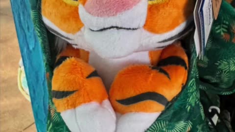 Walt Disney World Animal Kingdom Baby Tiger in a Green Pouch Blanket Plush Doll #shorts
