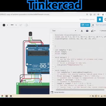 😱😱 #ChatGPT Coding #Arduino Temp sensor in #Tinkercad that's what happened #AeroArduino