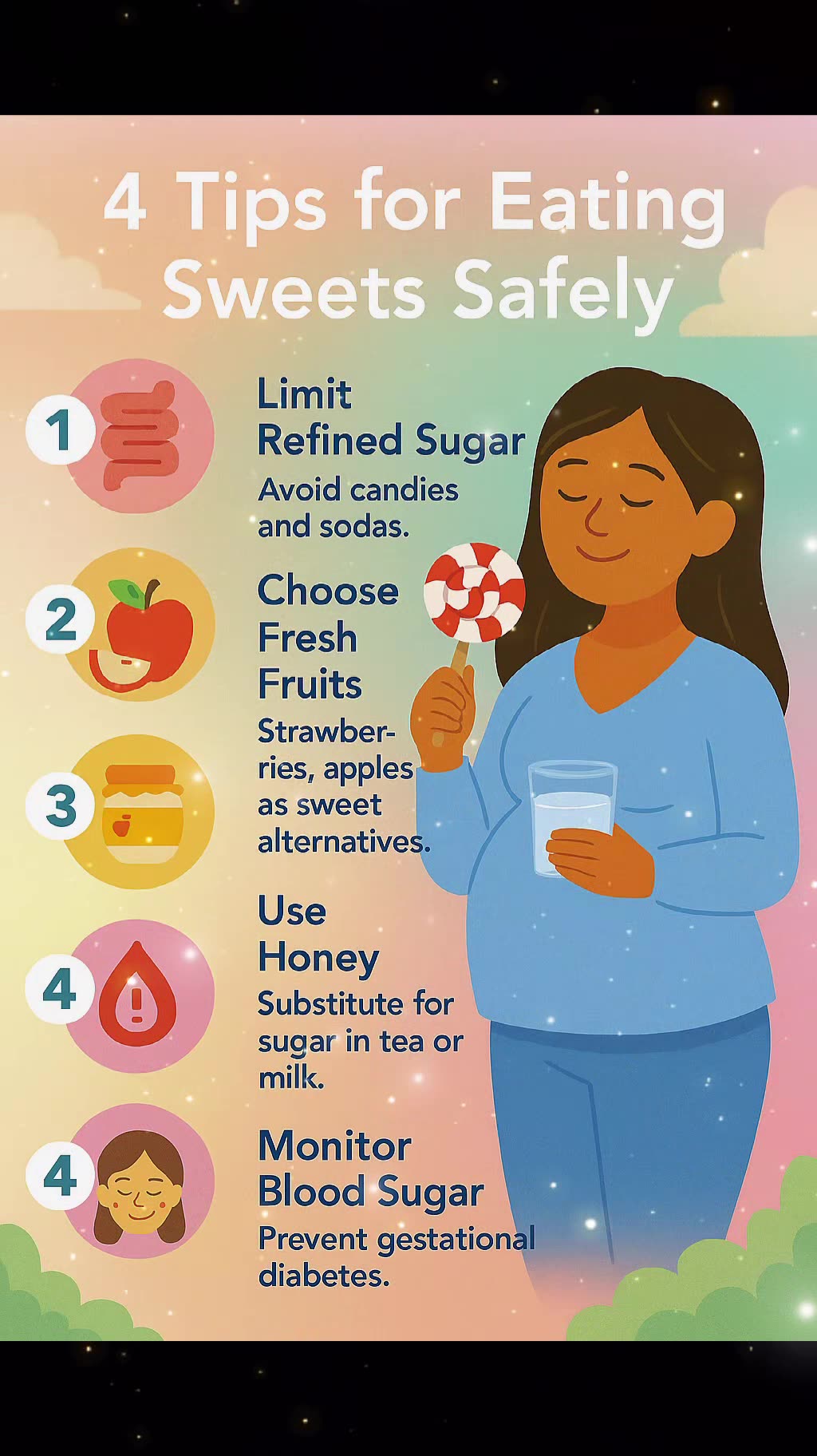 Craving Control: Follow These 4 Essential Rules for Eating Sweets Safely During Pregnancy.