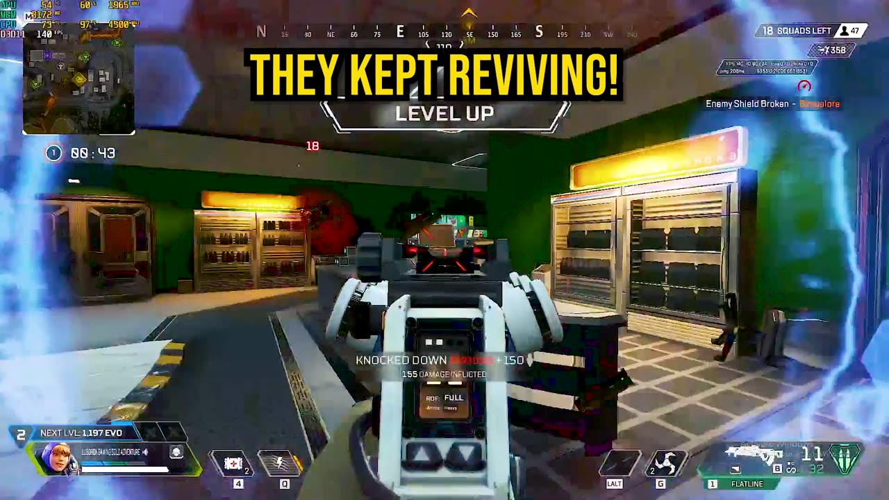 Solo Wattson Wipe on Fragment ⚡ | Apex Legends 1v3 Clutch