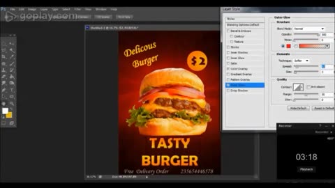 How to do Burger Advertisement create in Photoshop.