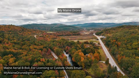 Maine B-Roll (No Sound): Western Maine Trees and Mountains (Backwards Flight)