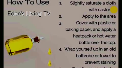 How to make and use A CASTOR OIL PACK with Eden's Living TV ch 16 WYBU