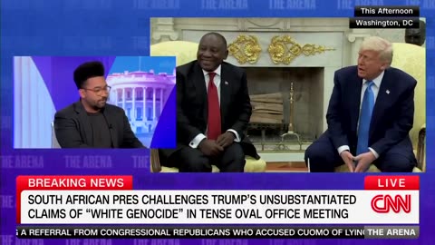 A CNN panelist tired to dismiss concerns that white farmers in South Africa are being targeted.