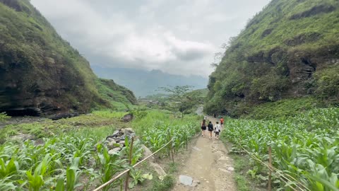 Swimming in a waterfall on the Ha Giang Loop in Vietnam (part 3)