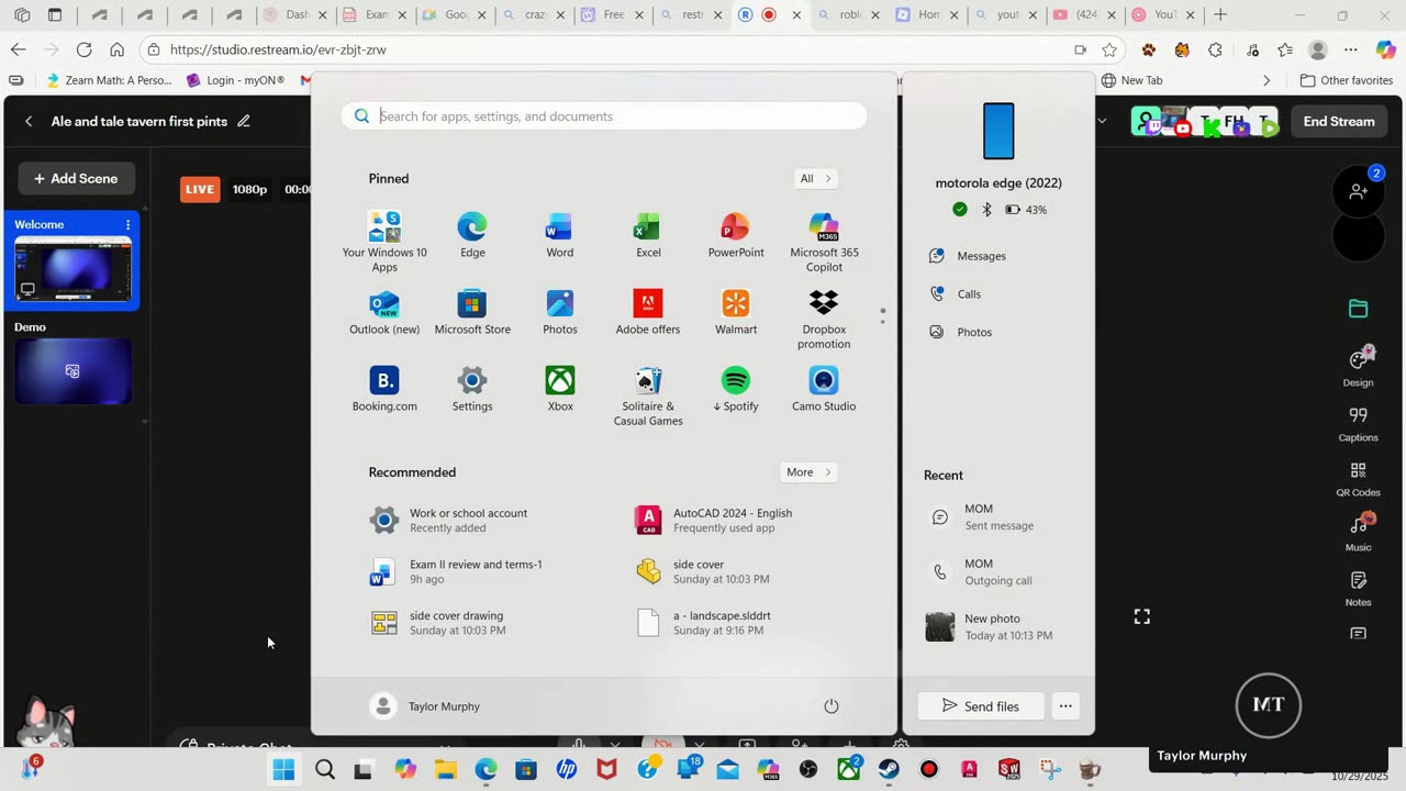 Ale and tale tavern first pints