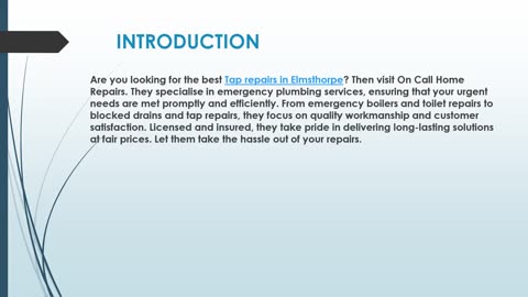 Best Tap repairs in Elmsthorpe