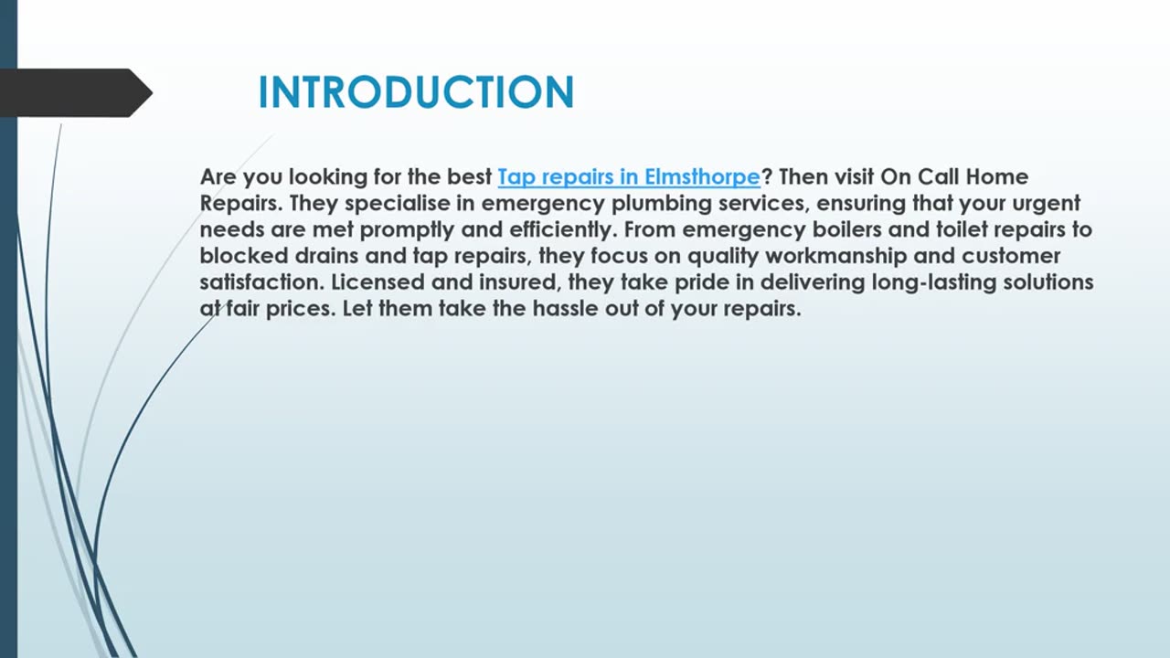 Best Tap repairs in Elmsthorpe