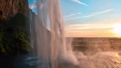 Breathtaking- Seljalandsfoss is a famous waterfall located in the south of Iceland