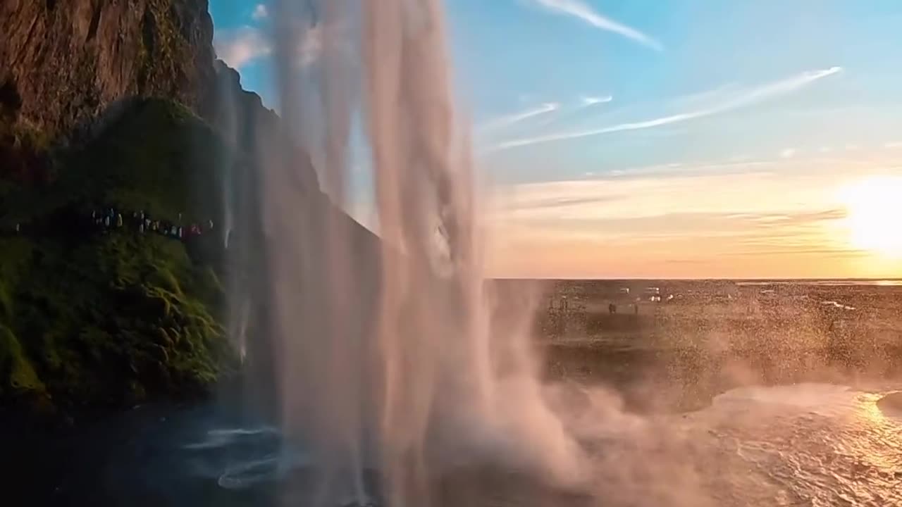 Breathtaking- Seljalandsfoss is a famous waterfall located in the south of Iceland