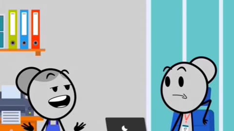 The manager forced employee to clock out after been working 2 hours for no reason #animation #shorts