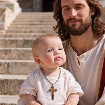 Jesus And Infant Child Singing Together, "Oh My Soul" (CC)