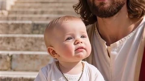 Jesus And Infant Child Singing Together, "Oh My Soul" (CC)
