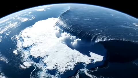 How big wave look like from space .