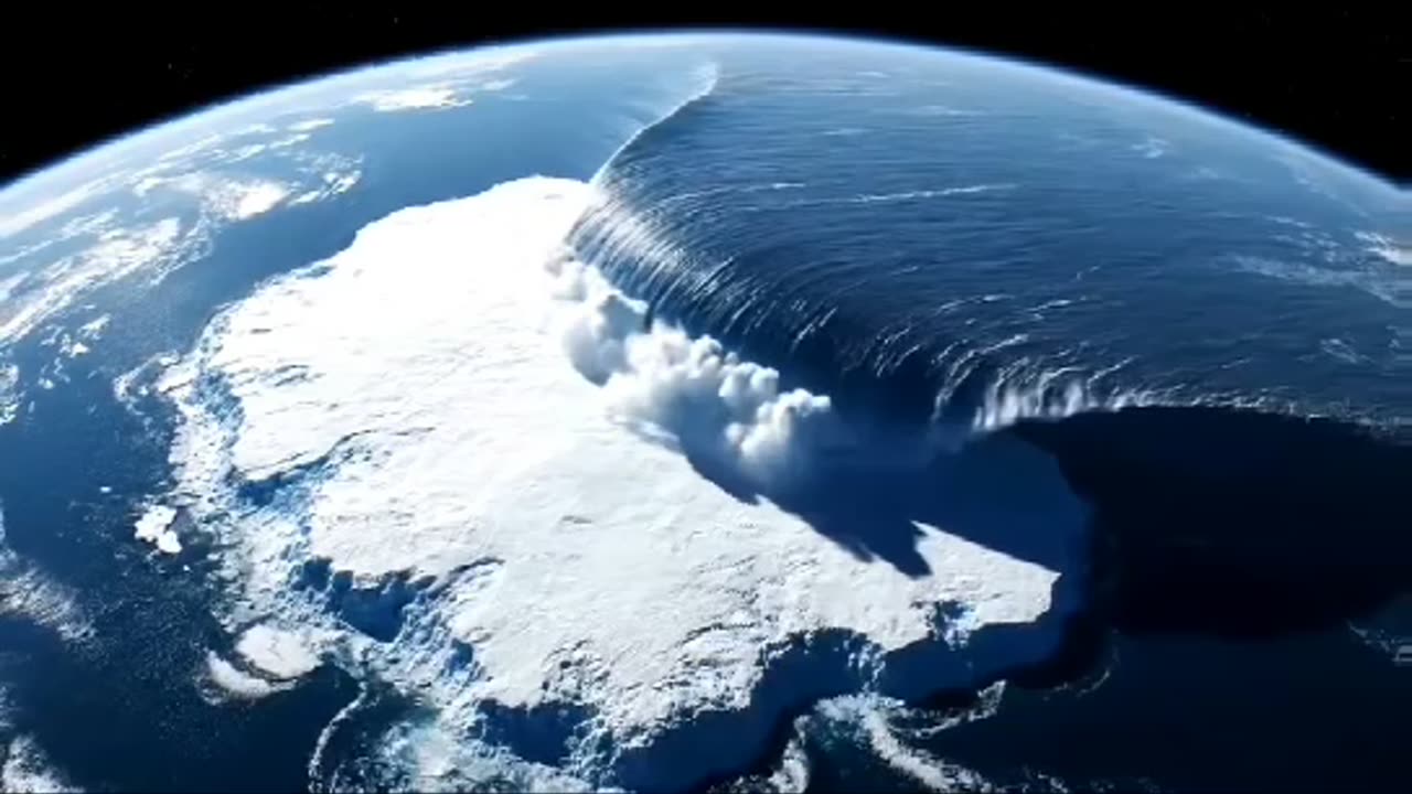 How big wave look like from space .