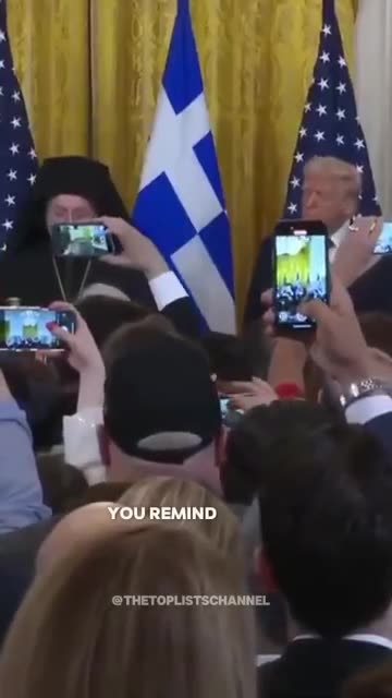 DONALD TRUMP RECEIVING THE IMPERIAL WINNING CROSS