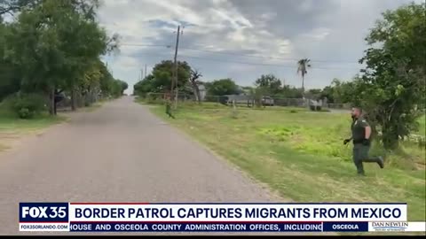 Video shows migrants running past border patrol agents in Texas