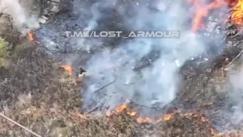Ukrainian Drone Operator Caught Fire