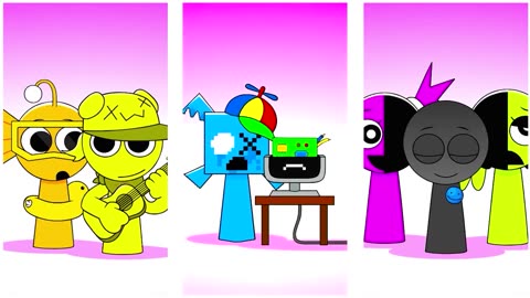 Sprunki OC Mroona and Wyrum Retake and Mili and GF Retake Phase 2 VS Phase 3 VS Phase 4 #squidgame