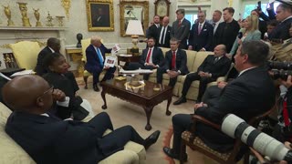 President Trump Participates in a Bilateral Meeting with the President of South Africa
