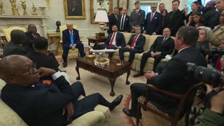 President Trump Participates in a Bilateral Meeting with the President of South Africa