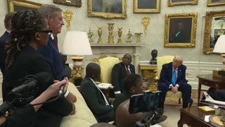 President Trump Participates in a Bilateral Meeting with the President of South Africa
