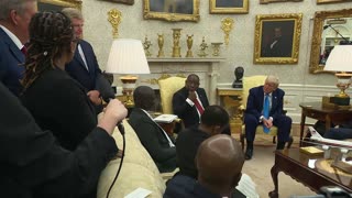 President Trump Participates in a Bilateral Meeting with the President of South Africa