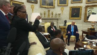 President Trump Participates in a Bilateral Meeting with the President of South Africa