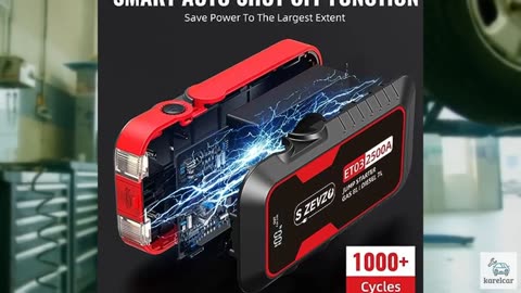 S ZEVZO ET03 Car Jump Starter 2500A Jump Starter Battery Pack for Up to 8.0L Gas