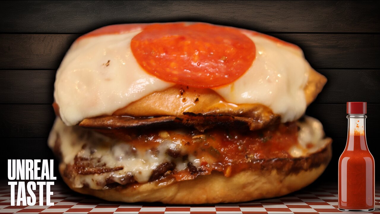 EPIC Spicy Pepperoni Pizza Burger Creation!