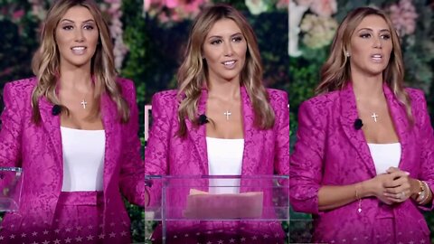 Lawyer Alina Habba gives a fiery political speech at Turning Point USA
