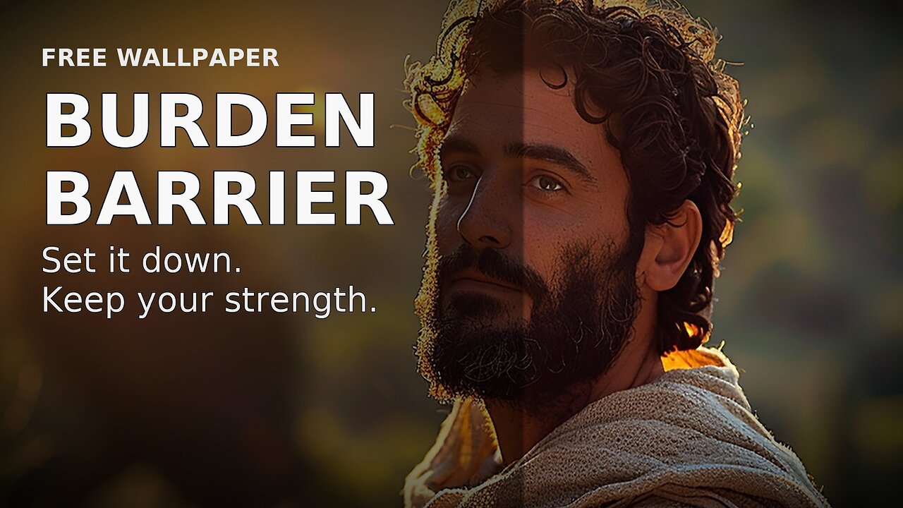 BURDEN BARRIER — set it down, keep your strength.