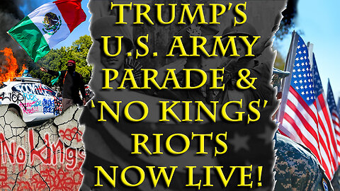 Trump's Army Celebration & America's Protests / Riots as darkness arrives
