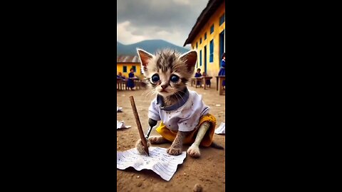 Cat want to learn but poverty not allowed to do this