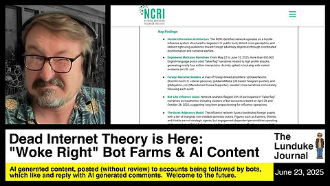 Dead Internet Theory is Here: "Woke Right" Bot Farms & AI Content