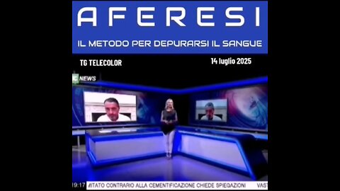 TG TELECOLOR - IL SISTEMA INUSPHERESIS: <<UN NUOVO APPROCCIO AL TRATTAMENTO DELLE MALATTIE AUTOIMMUNI PURIFICAMDO IL SANGUE ATTRAVERSO LA CHELAZIONE DA: TOSSINE, METALLI, MICROPLASTICHE E PROTEINE SPIKE>> 13 luglio 2025