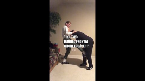 JKD TWO HANDED FRONTAL CHOKE ESCAPE BY JKD SIFU MIKE GOLDBERG