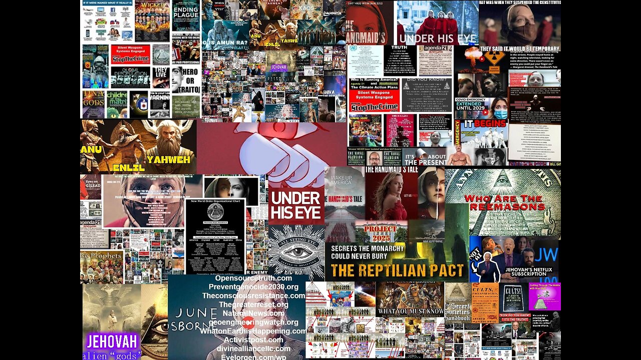 THE ASNNUNAKI NEW WORLD ORDER DEMUERGE RELIGIONS ARE LIKE THE HANDMAIDS UNDER THE EYE