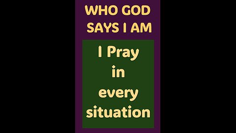 I PRAY IN EVERY SITUATION #wordofgod #love #Jesus #pray #worryfree #wisdom #God #peace #anxious