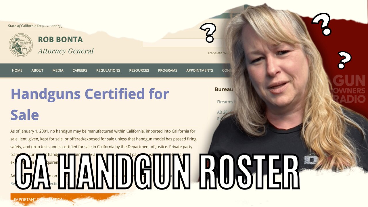 California's Handgun Roster: What Gun Owners NEED to Know!