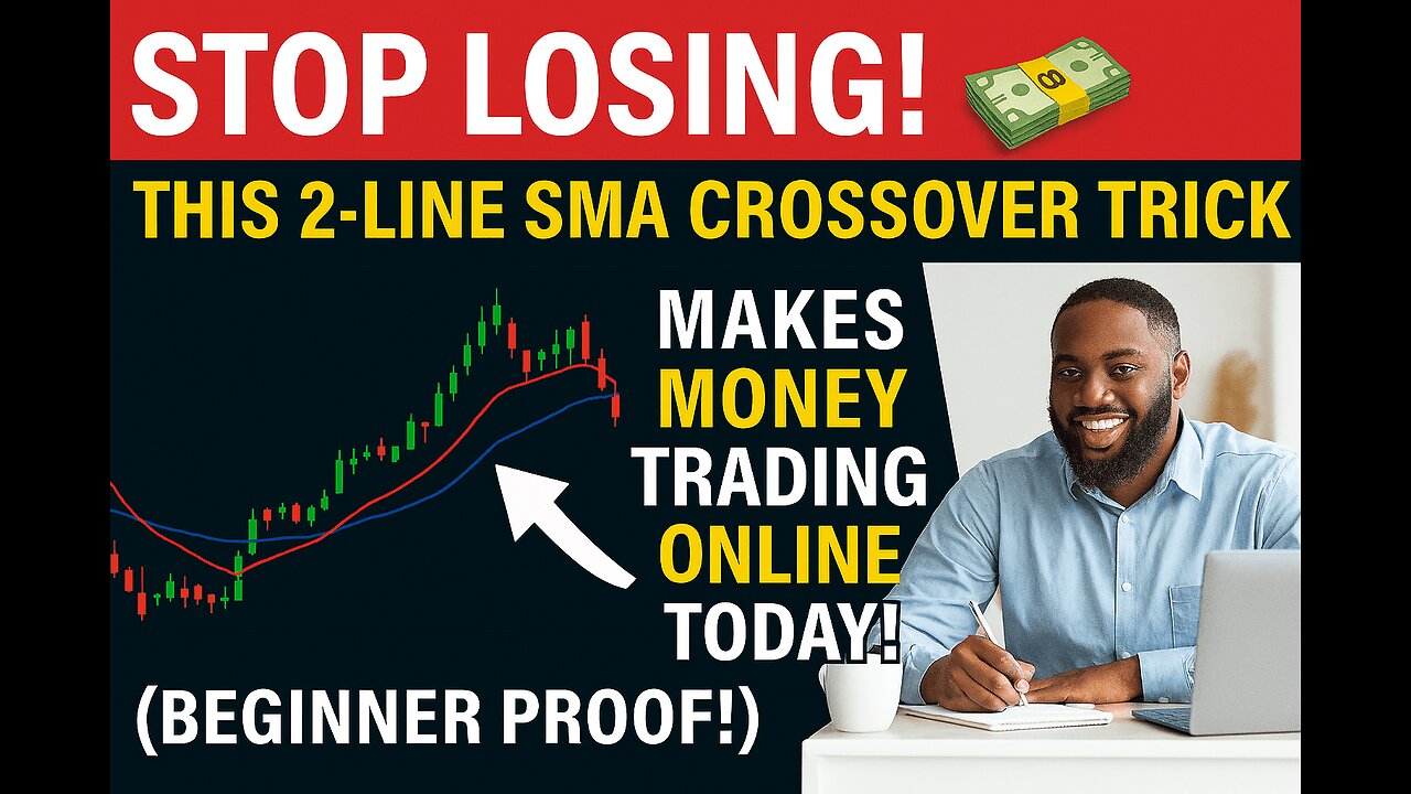 STOP LOSING! 💸 This 2-Line SMA Crossover Trick Makes Money TRADING ONLINE Today! (Beginner Proof!)