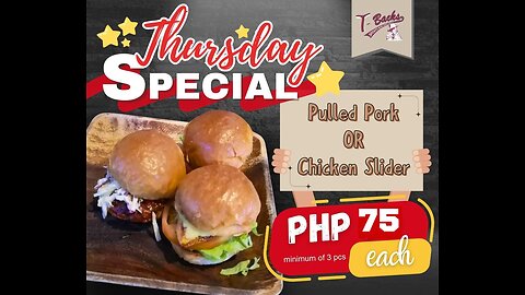 T-Backs Sports Bar and Grill Sports Schedule and Sliders special for Thursday May 22, 2025