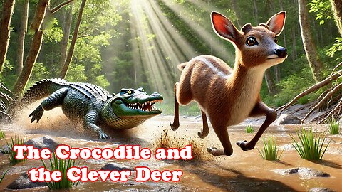 The Crocodile and the Clever Deer | Outsmarting Danger | Animated Moral Tale