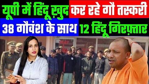 यूपी में हिंदू ख़ुद कर रहे गौ तस्करी! 38 गौवंश के साथ 12 हिंदू गिरफ़्तार! DESH LIVE #yogiadityanath