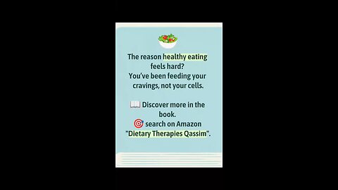 Feed Your Cells, Not Cravings 🌿✨ | Dietary Therapies Qassim