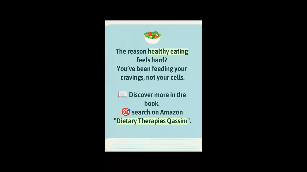 Feed Your Cells, Not Cravings 🌿✨ | Dietary Therapies Qassim