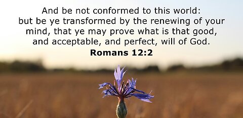 Be conformed to Christ and not to the world (2)