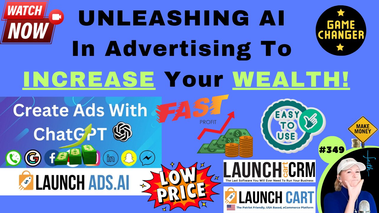 #349 AI-Powered Ads Unleashed: The Ultimate All-in-One Business System! Increase Your Sales, Simplify Ecommerce, Automate Marketing & Monetize Your Message Online, Without Tech Skills Or A Team. Save Hundreds Of Hours & Thousands Of Dollars!